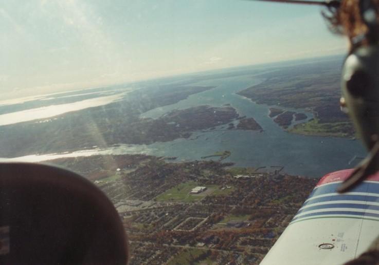 CANADA.jpg - Flying over Huron Lake, Canada.